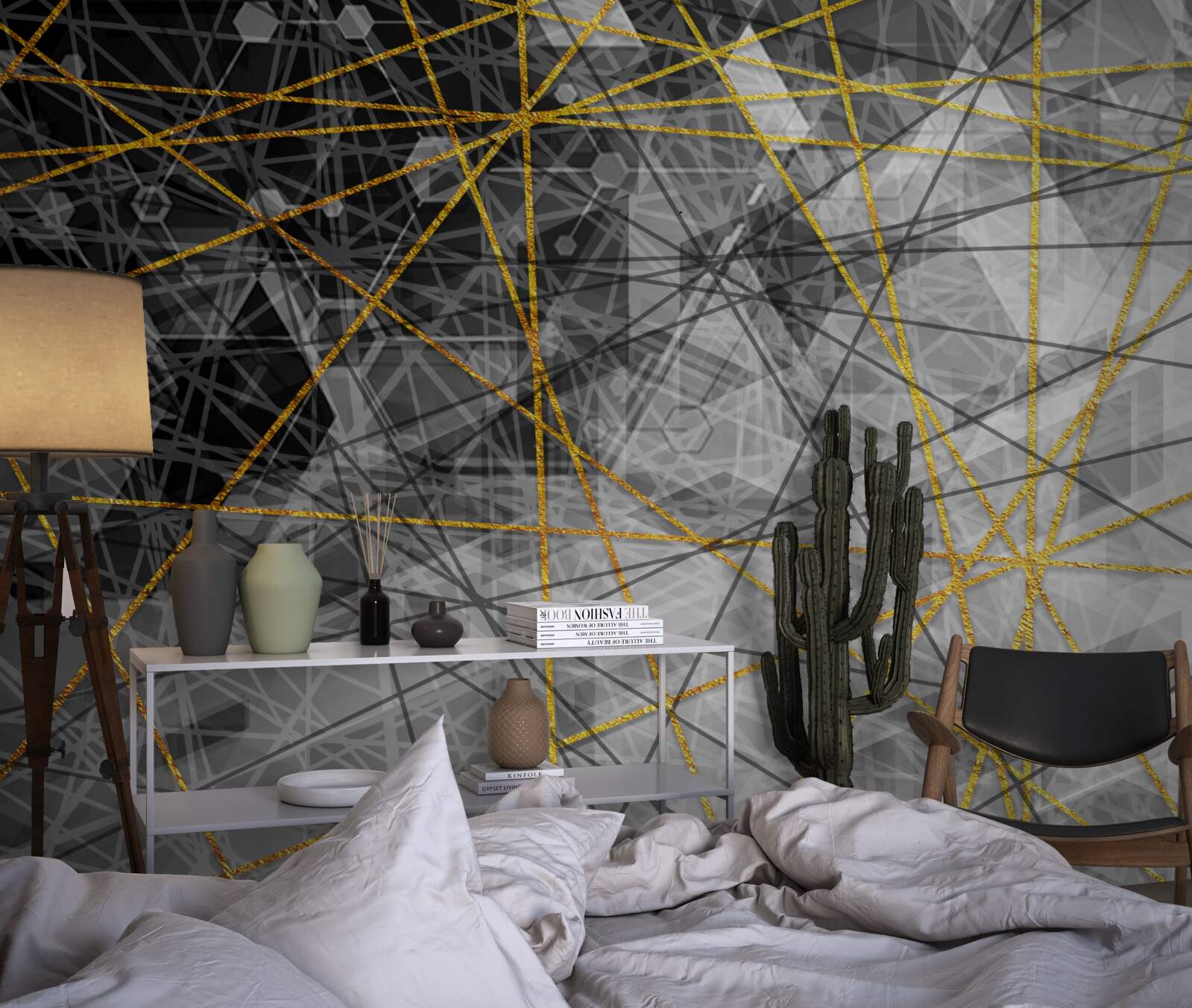 Фотошпалери золота нитка та каміння