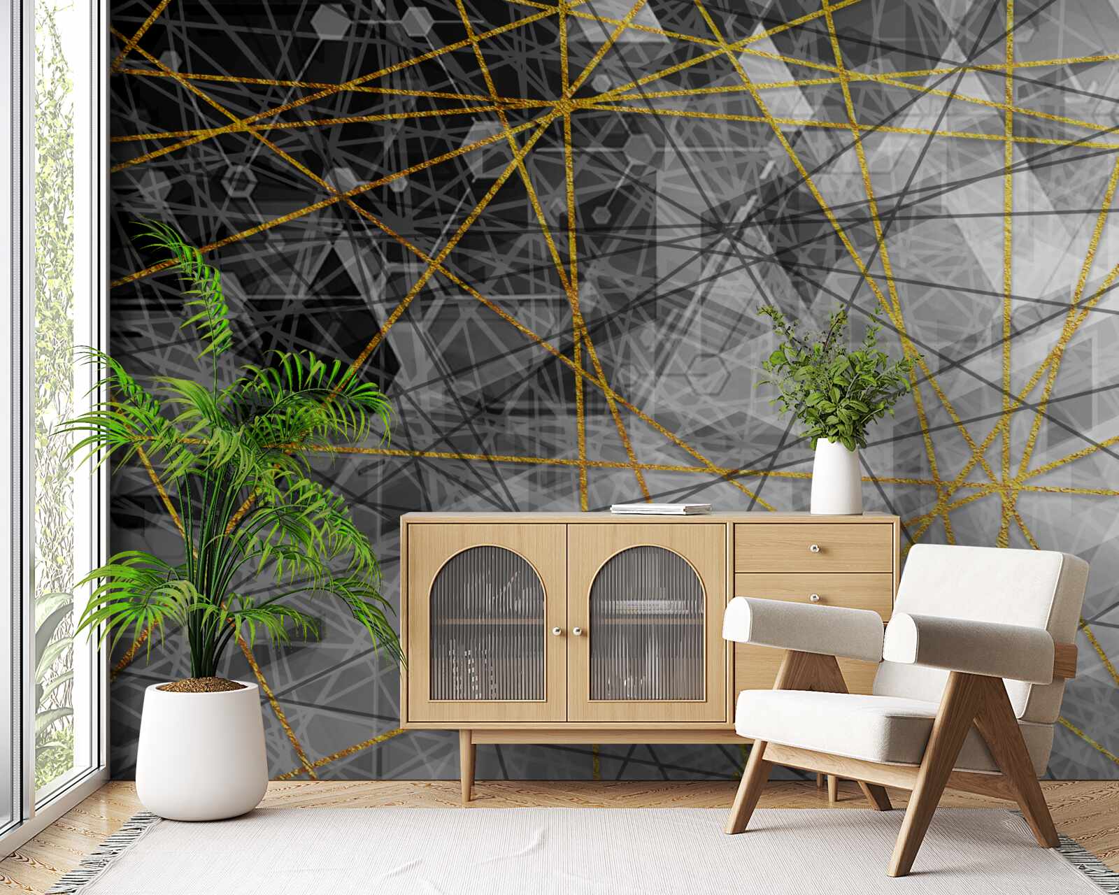 Фотошпалери золота нитка та каміння