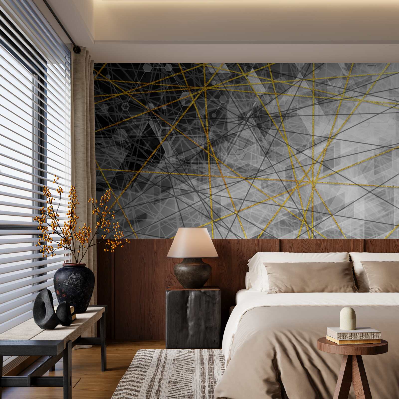 Фотошпалери золота нитка та каміння