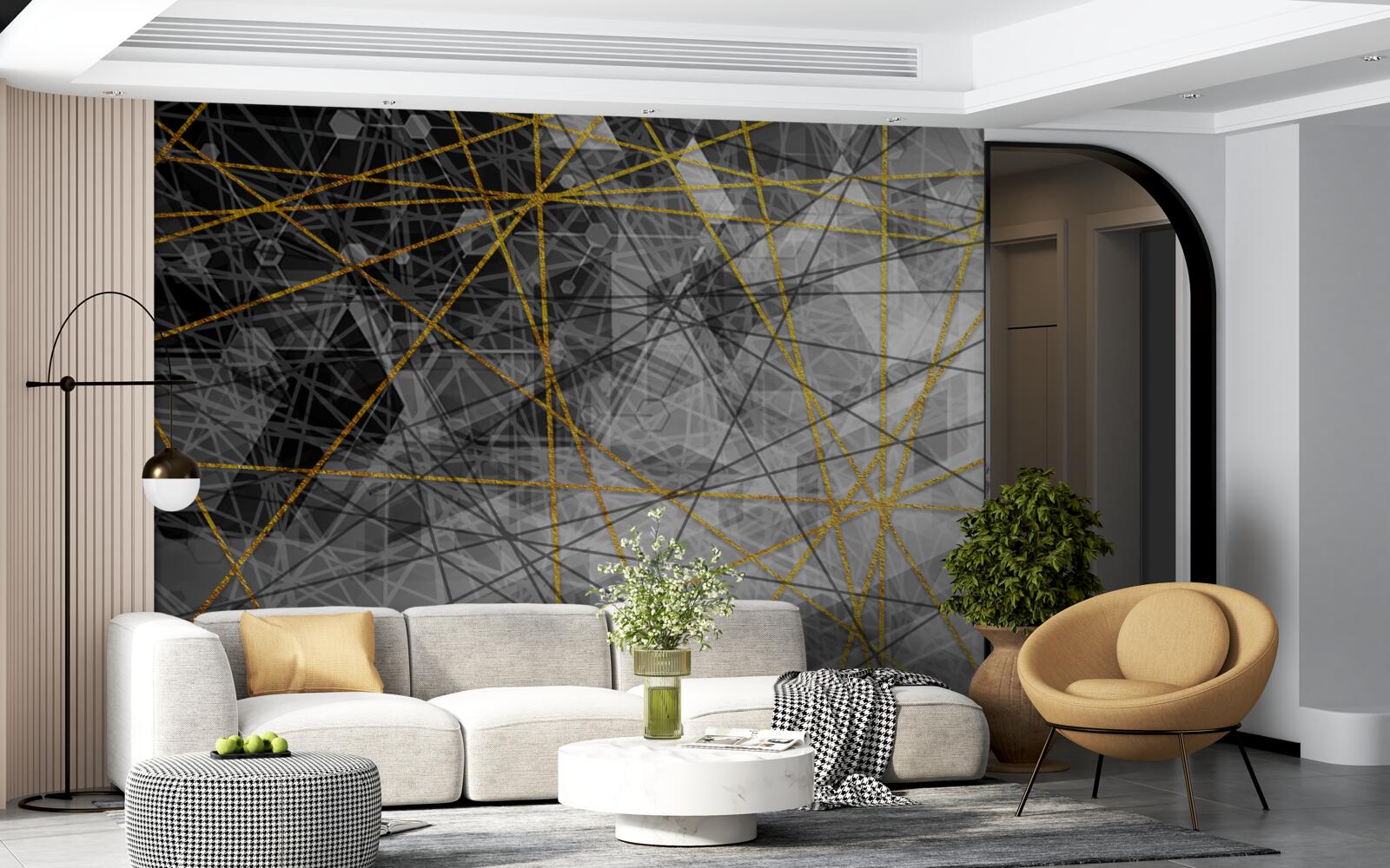 Фотошпалери золота нитка та каміння