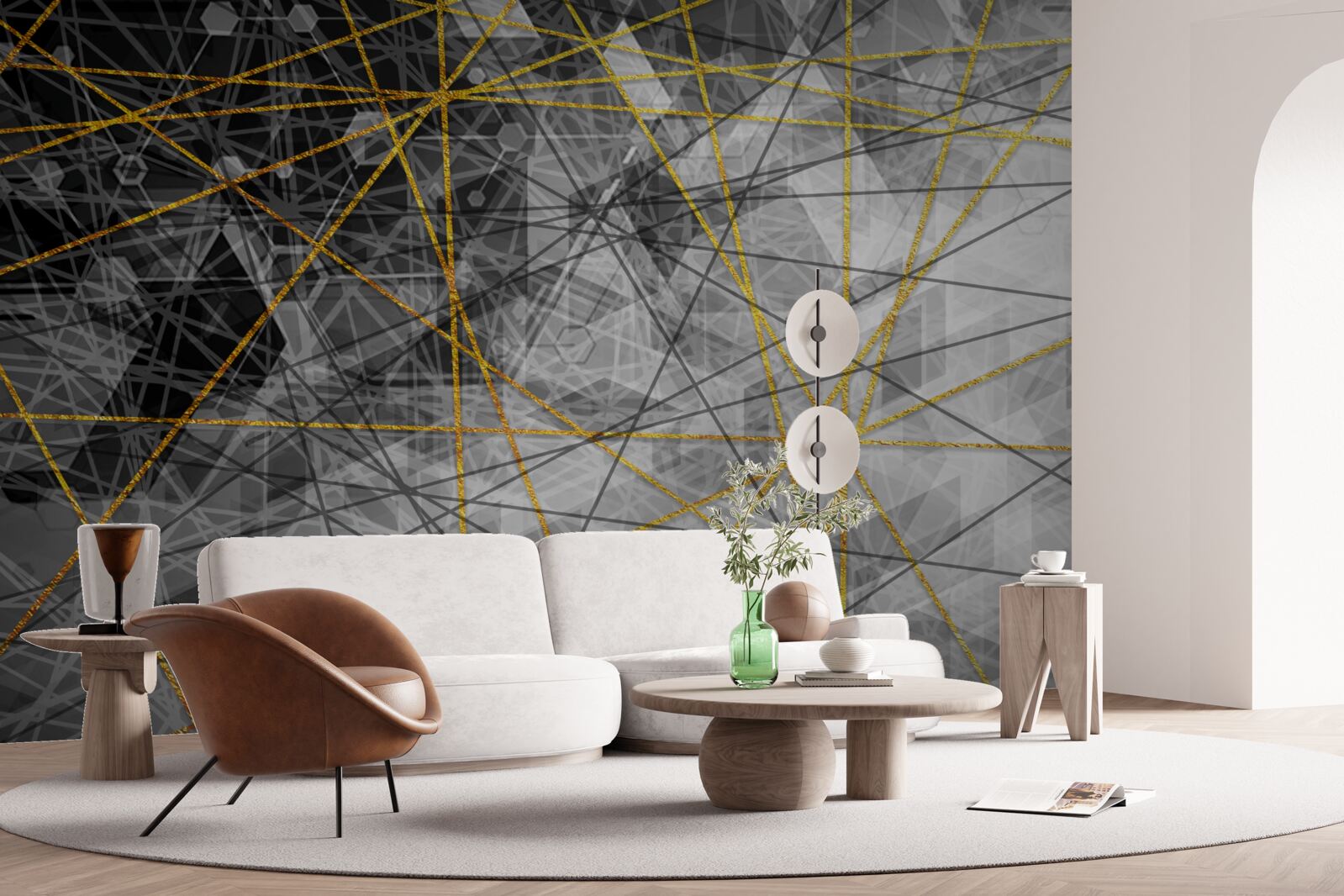 Фотошпалери золота нитка та каміння