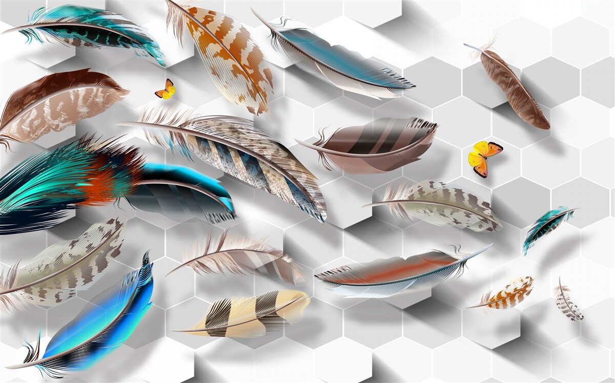 Фотошпалери набір декоративного пір'я