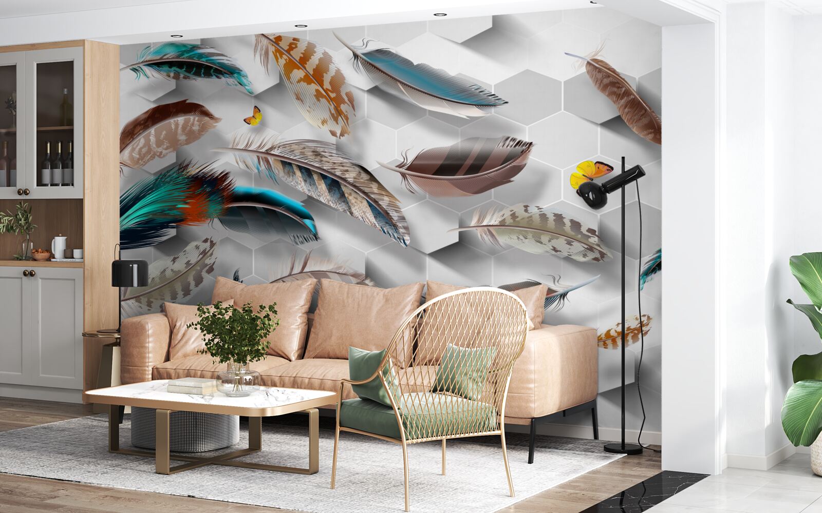 Фотошпалери набір декоративного пір'я