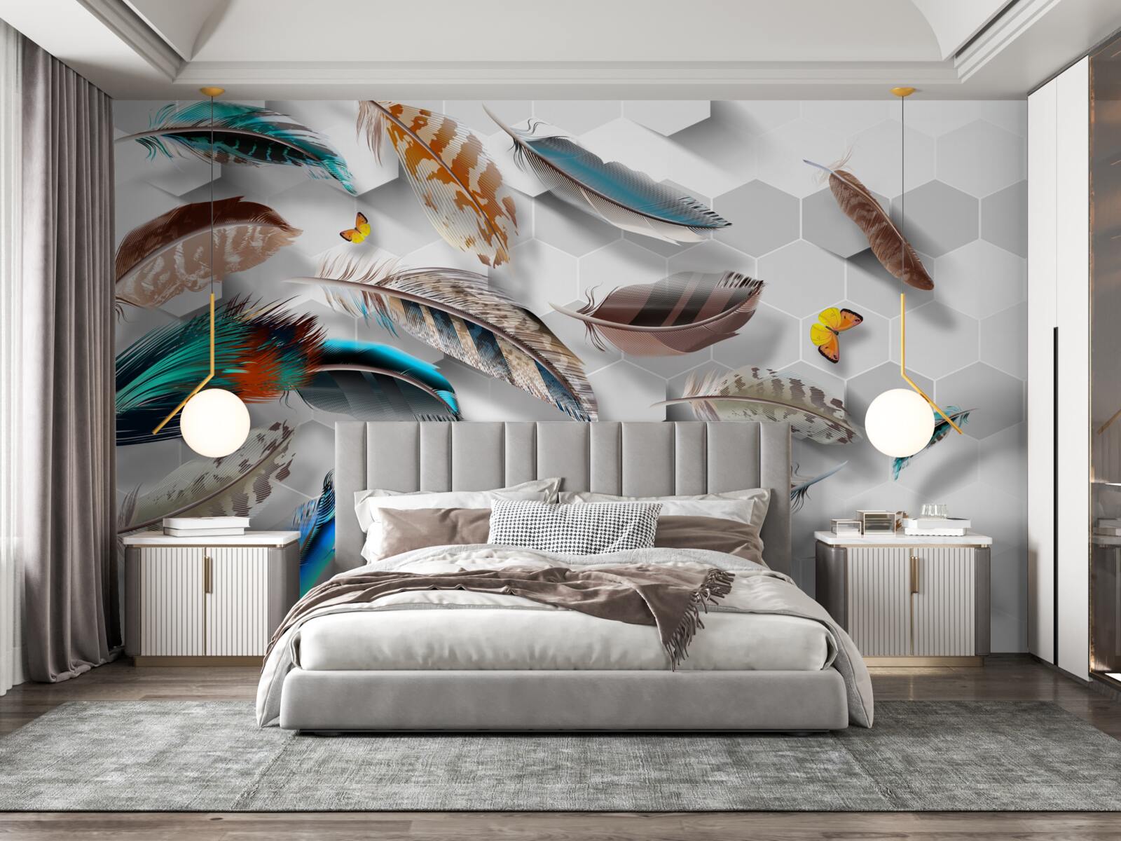 Фотошпалери набір декоративного пір'я