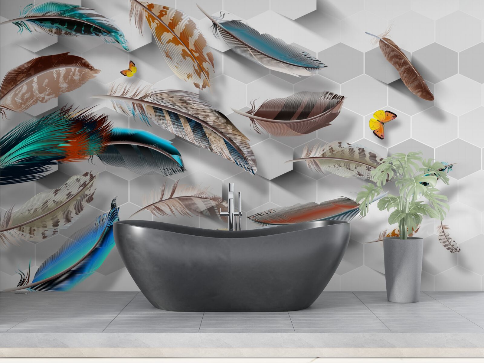 Фотошпалери набір декоративного пір'я