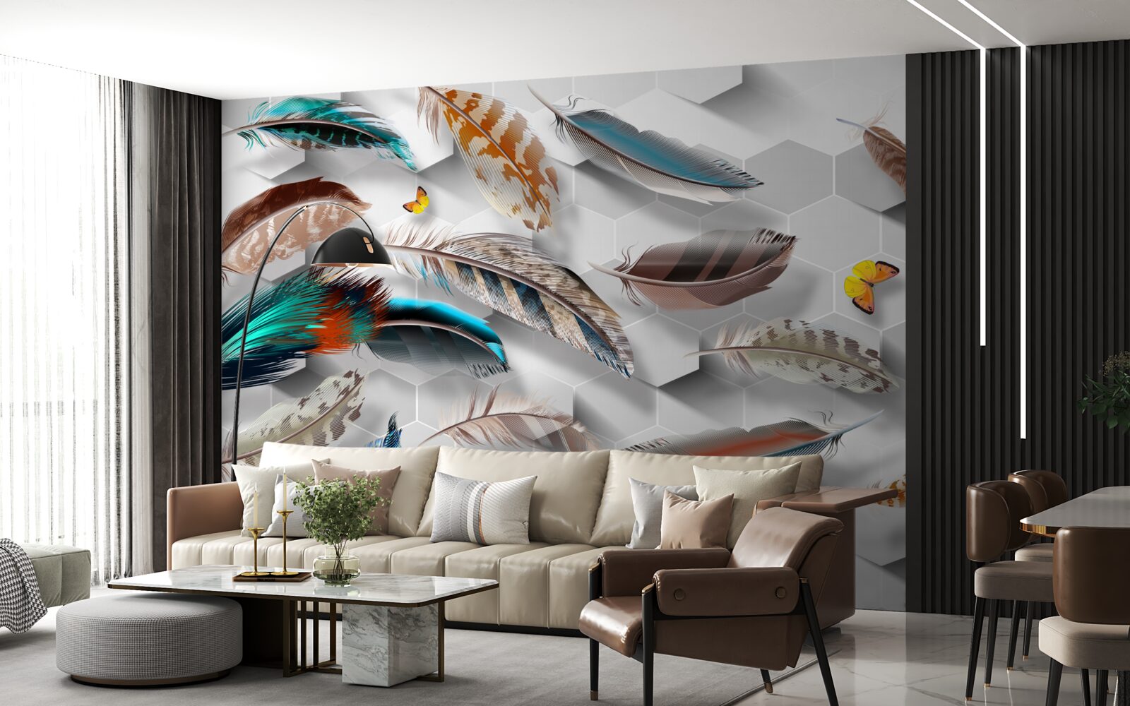 Фотошпалери набір декоративного пір'я