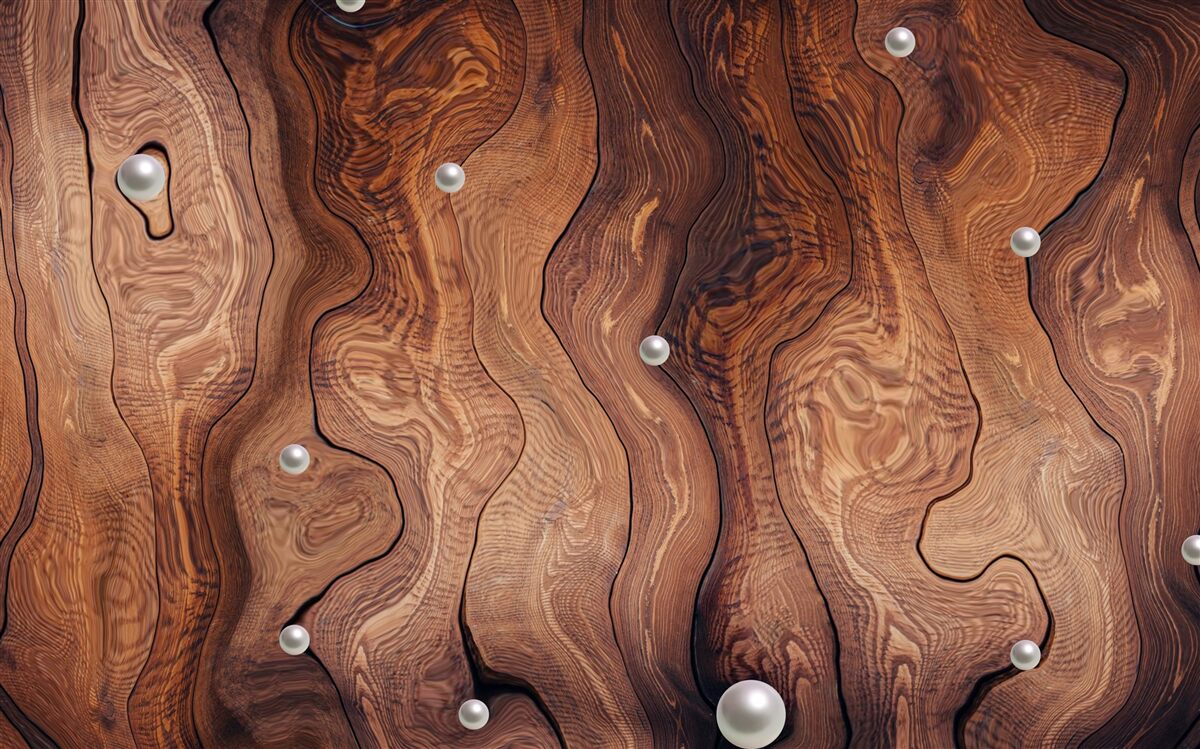 Фотошпалери фактурне дерево та перли