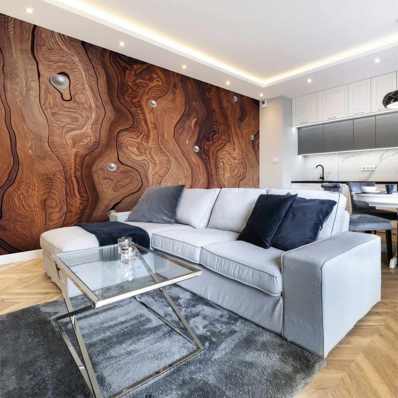 Фотошпалери фактурне дерево та перли