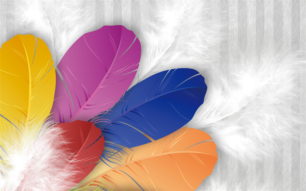 Фотошпалери яскраве та ретельно відполіроване пір'я