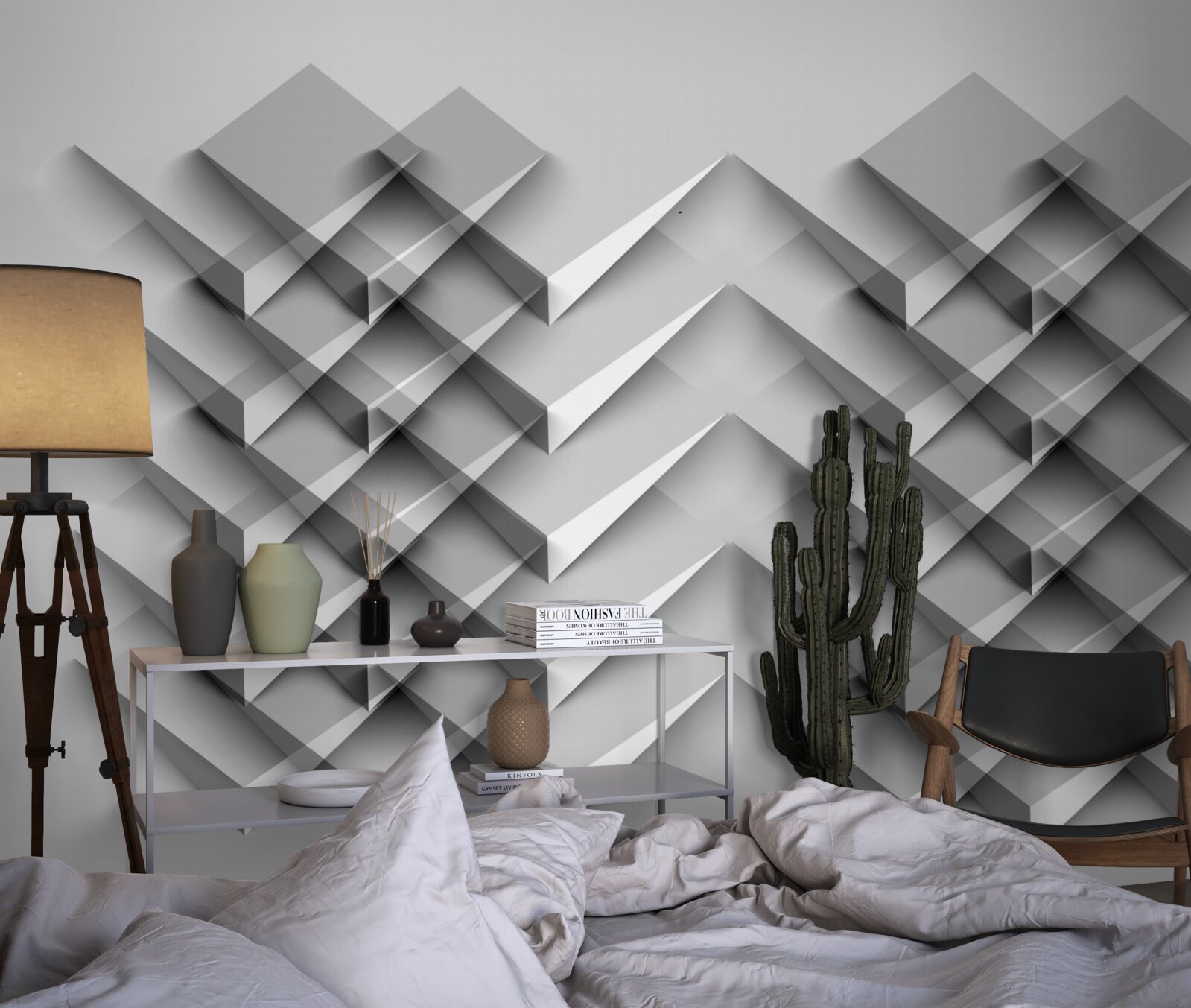 Фотошпалери Стек 3d трикутників