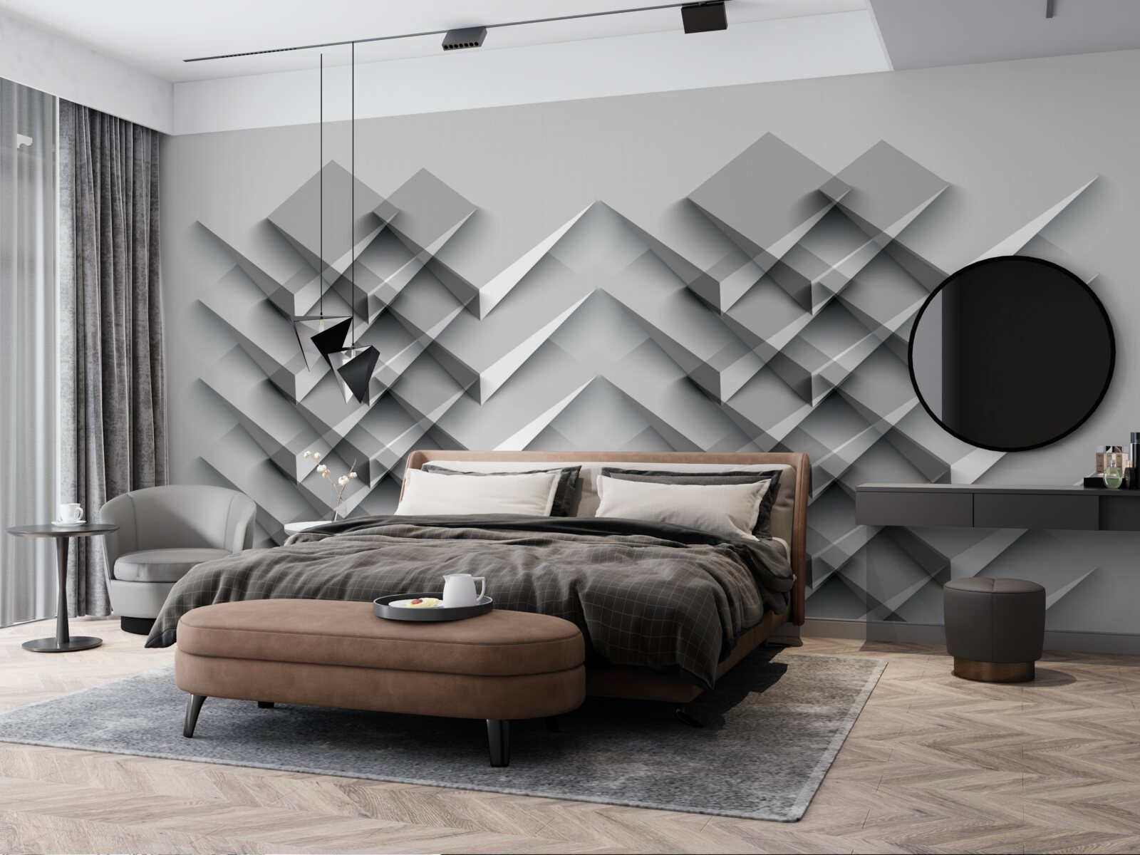 Фотошпалери Стек 3d трикутників