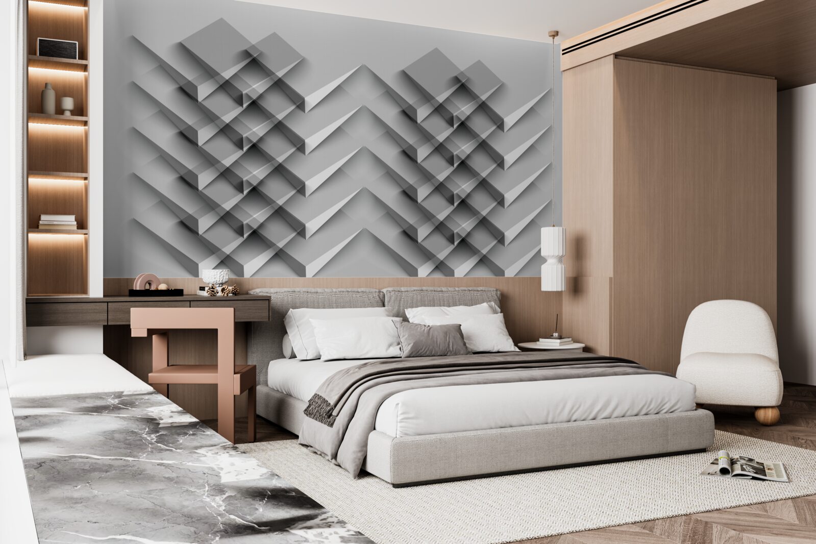 Фотошпалери Стек 3d трикутників