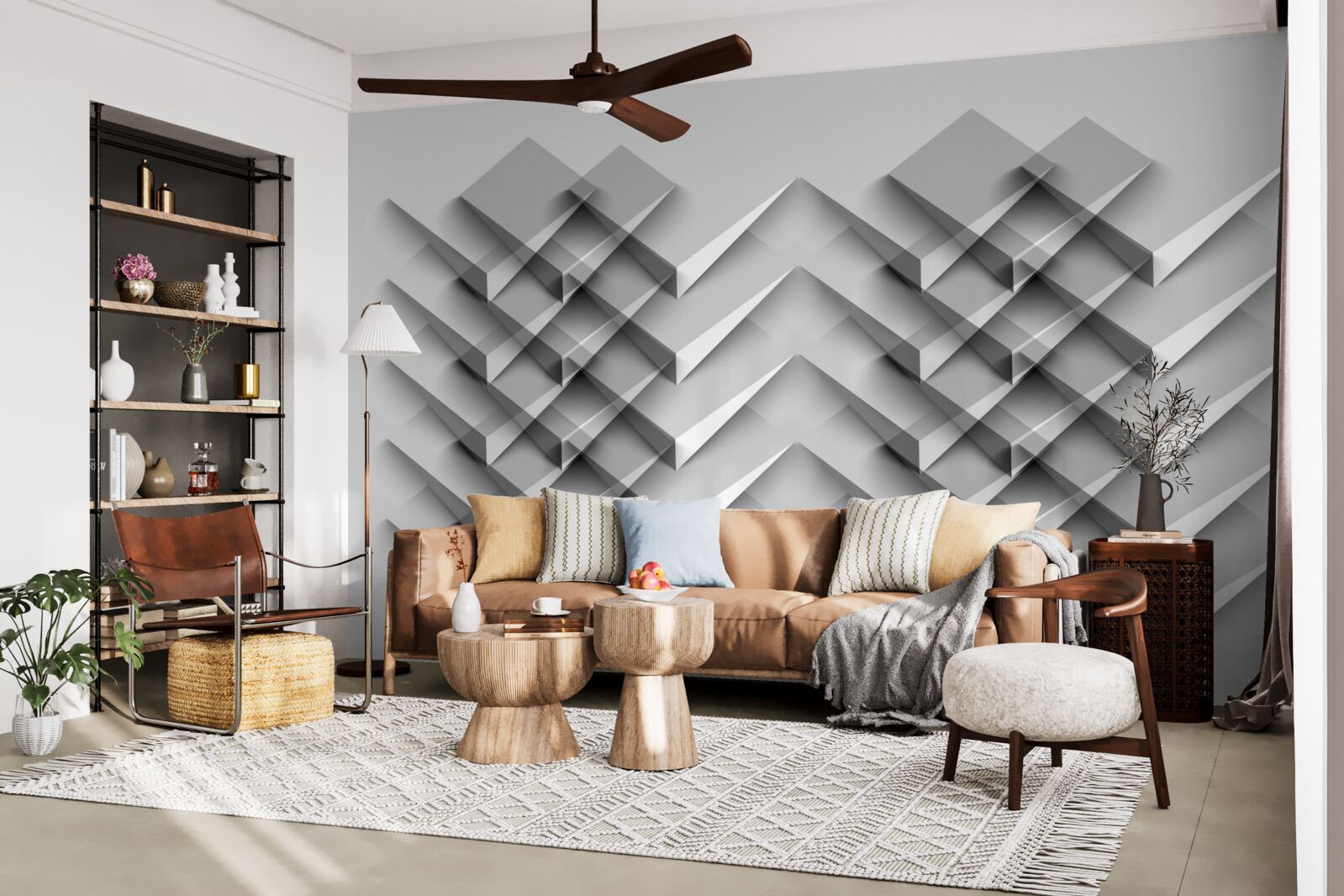 Фотошпалери Стек 3d трикутників