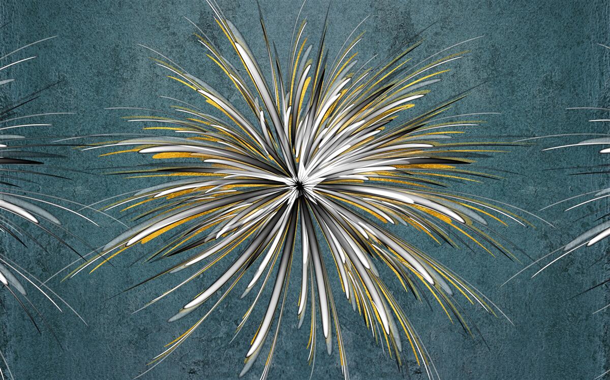 Фотошпалери гілка з пухнастим блакитним тлом