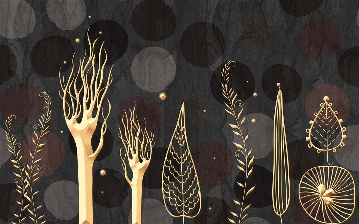 Фотошпалери нічний час серед листяних дерев