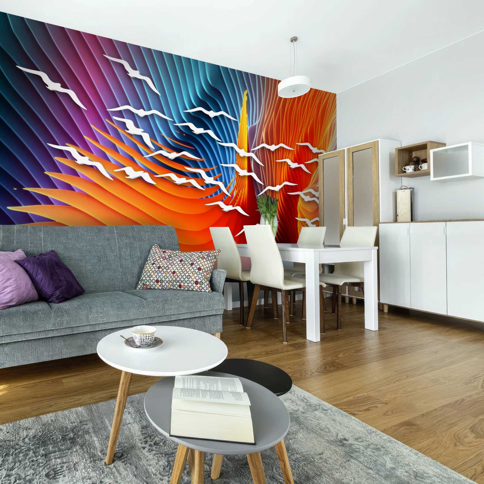 Фотошпалери резюме птахи серед дюн