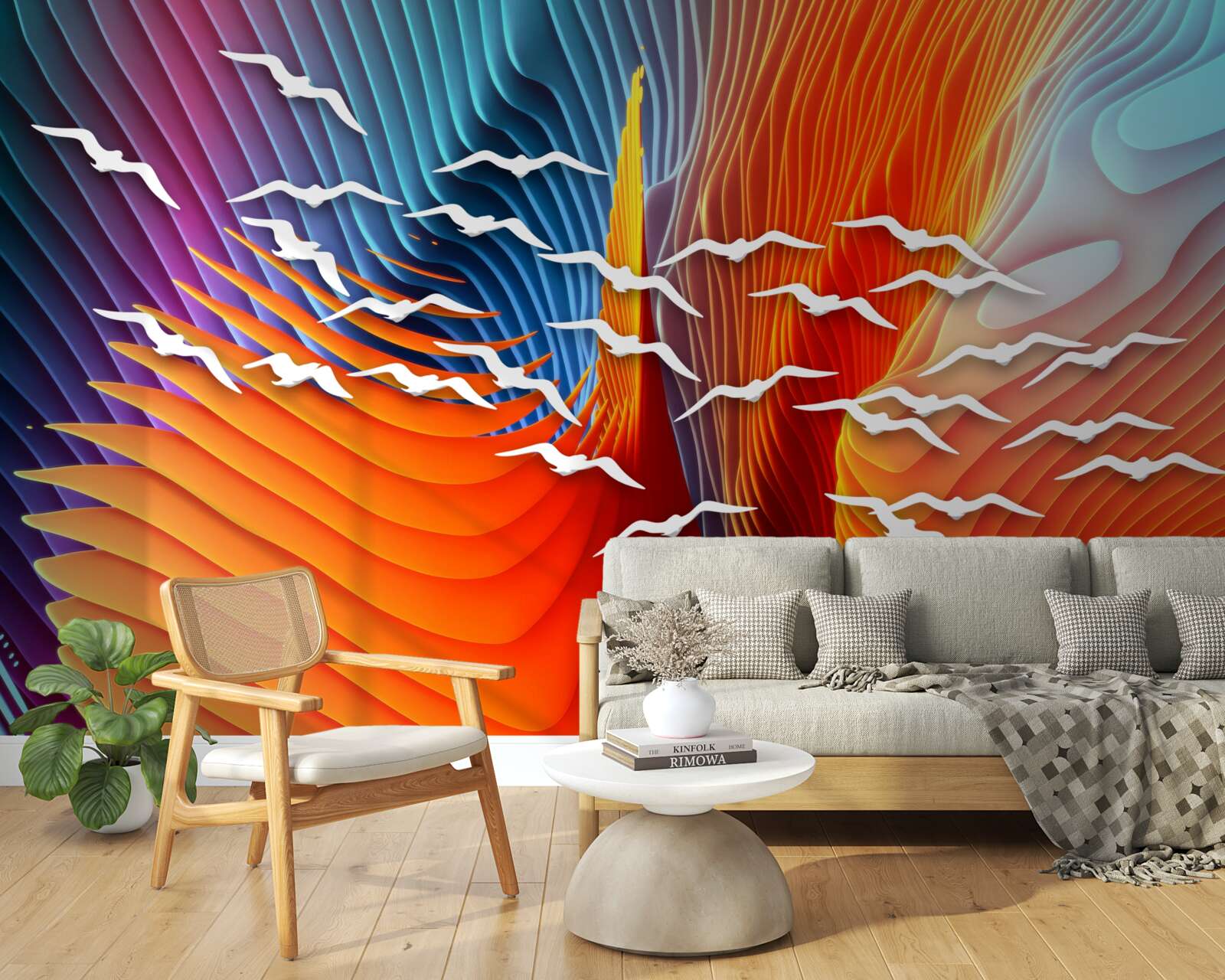 Фотошпалери резюме птахи серед дюн