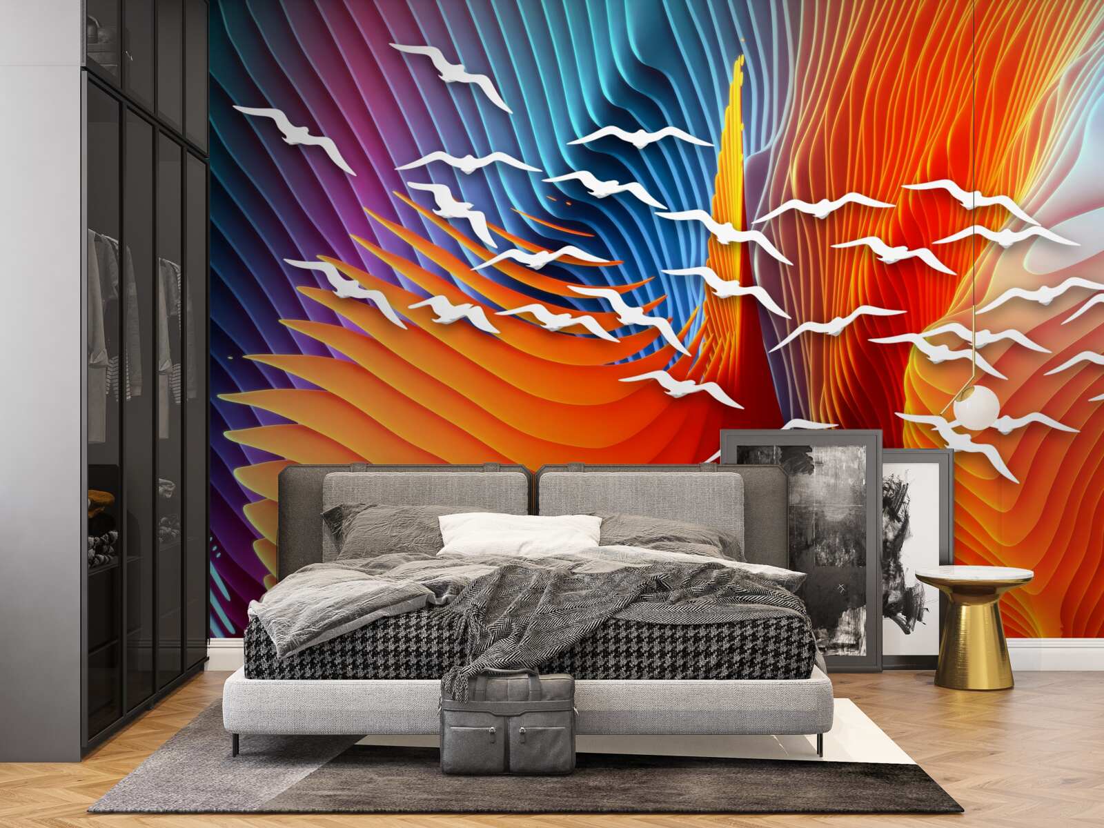 Фотошпалери резюме птахи серед дюн