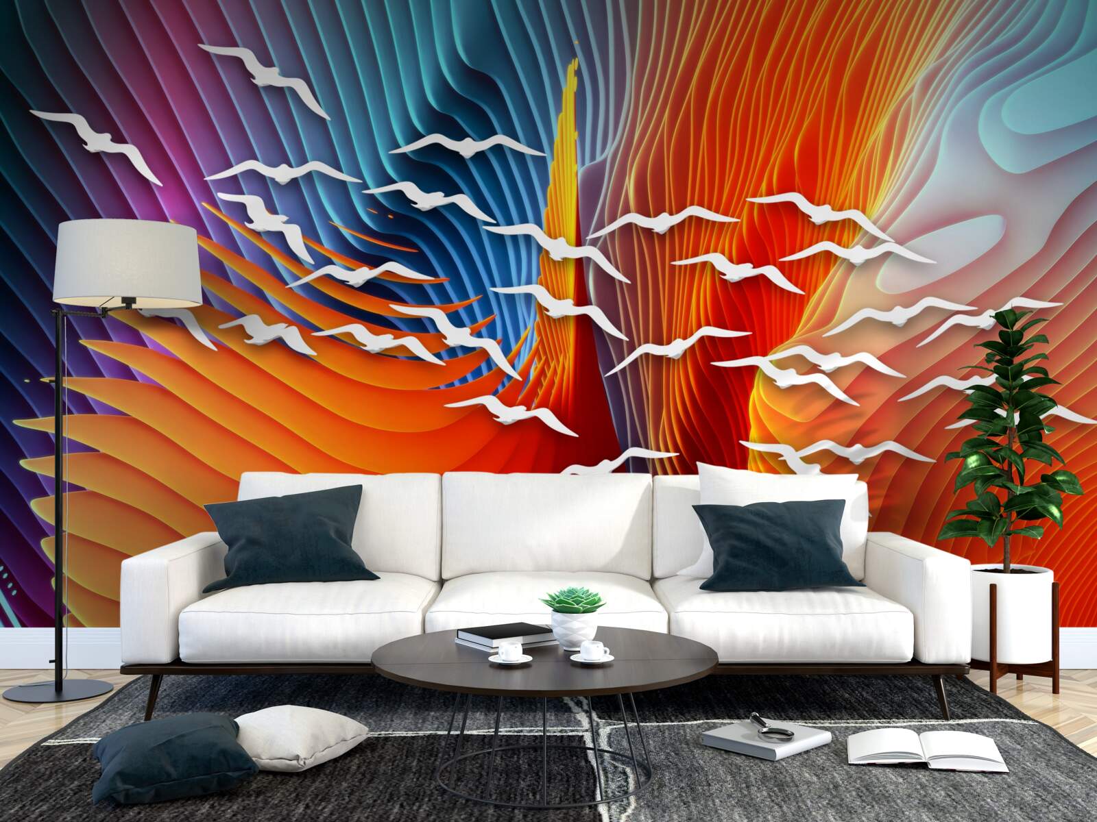 Фотошпалери резюме птахи серед дюн