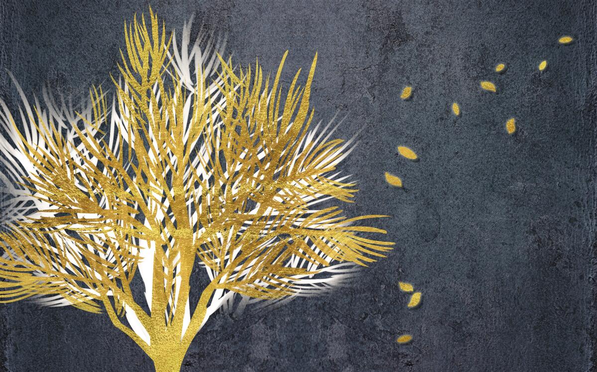 Фотошпалери птахи злітають у небо із замерзлого лісу