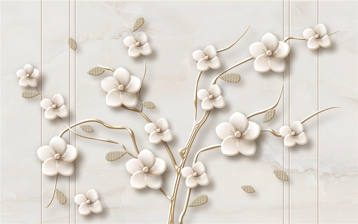 Фотошпалери біле квітуче дерево