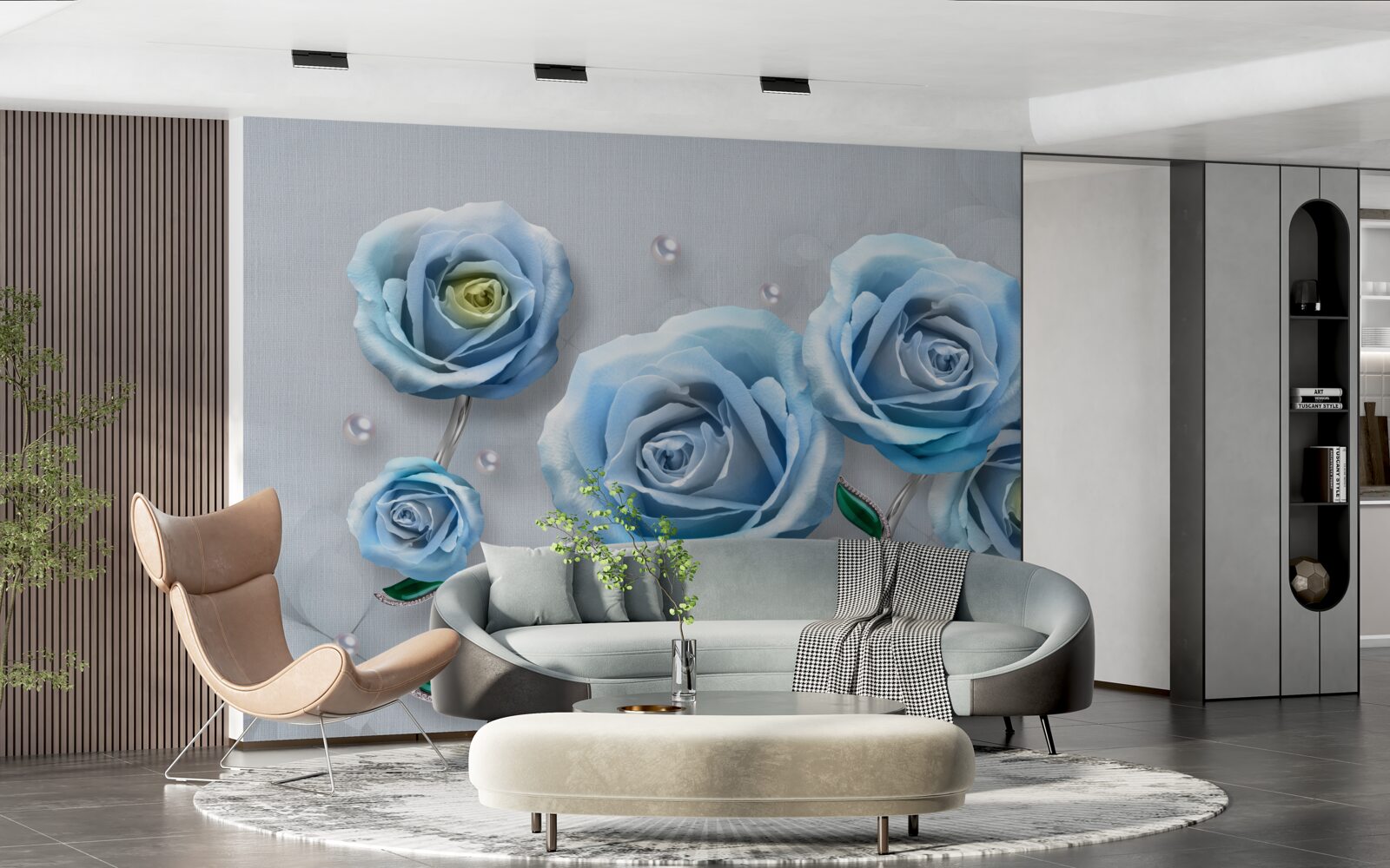 Фотошпалери набір блакитних троянд