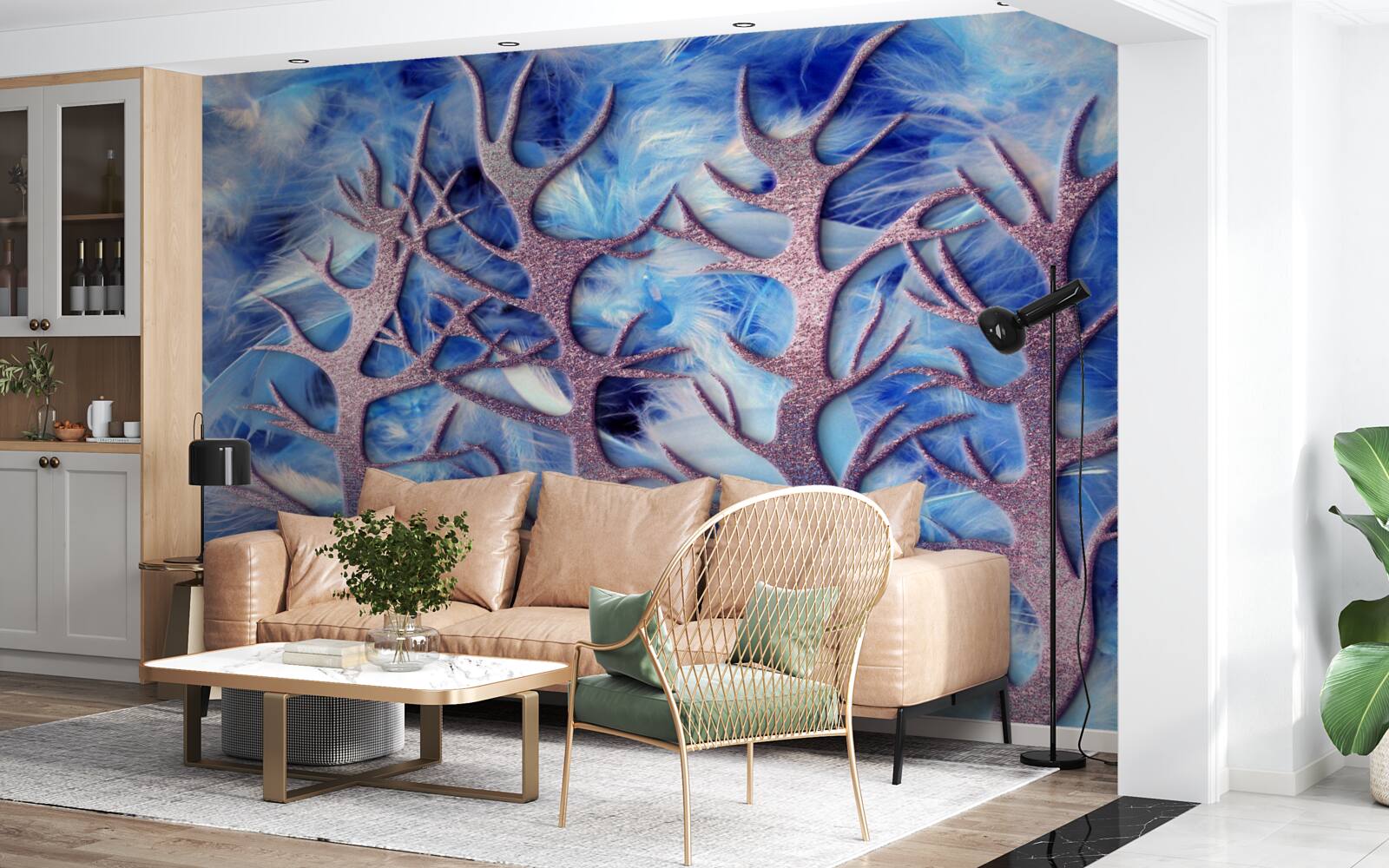 Фотошпалери ліс холодною зимою