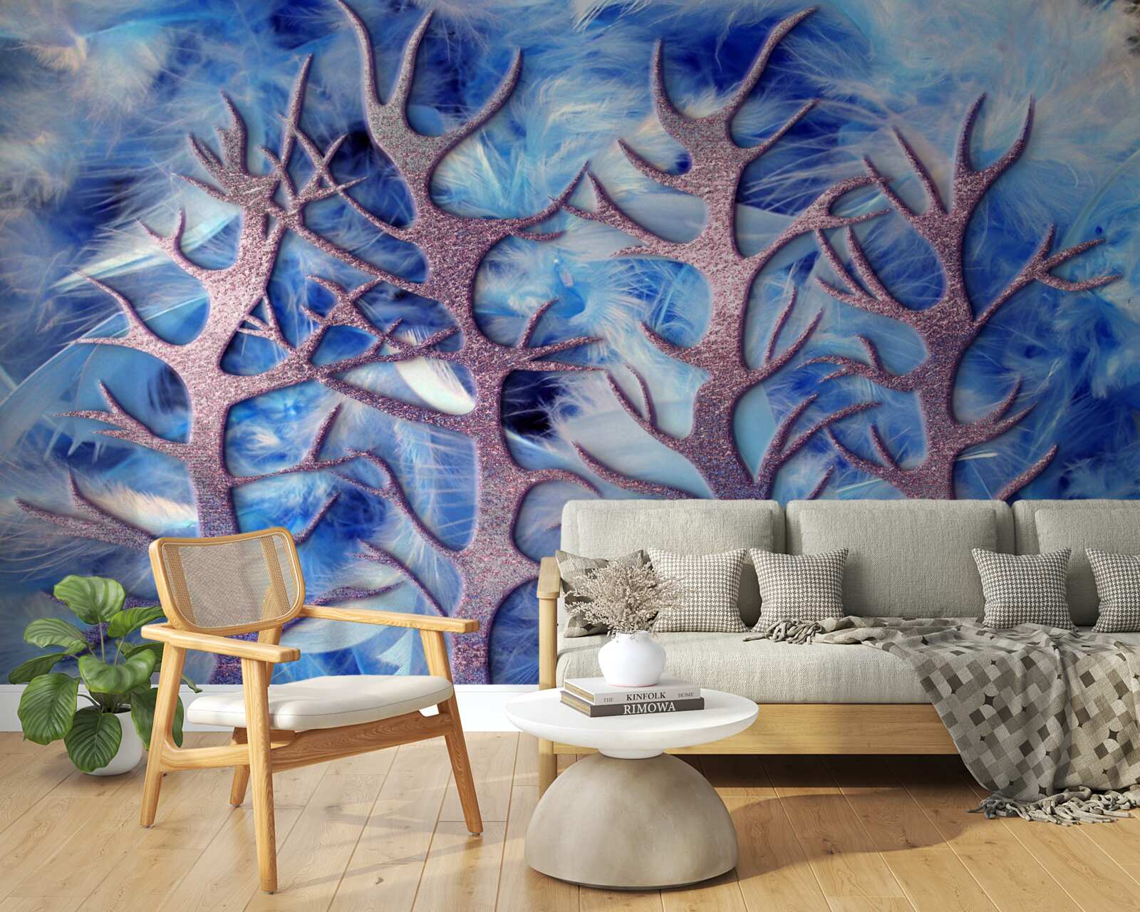 Фотошпалери ліс холодною зимою