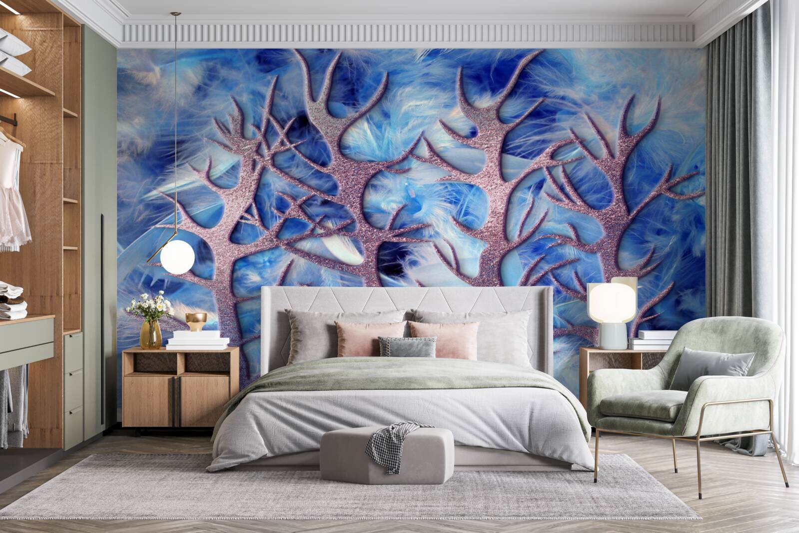 Фотошпалери ліс холодною зимою