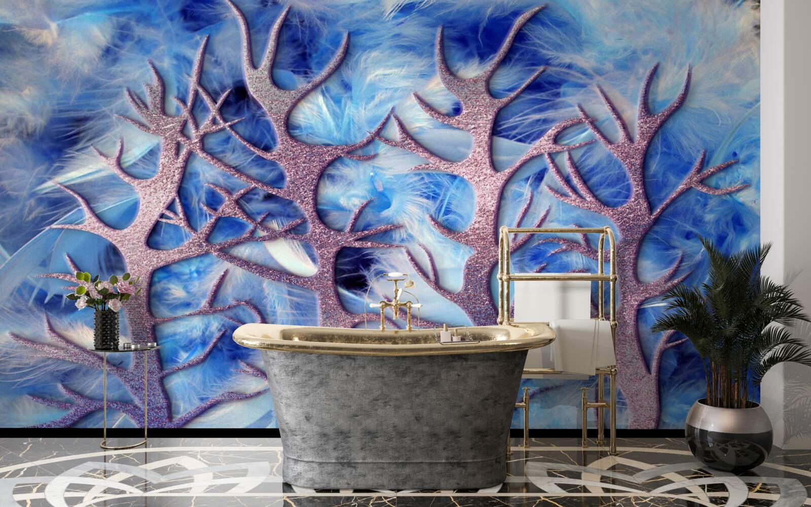 Фотошпалери ліс холодною зимою