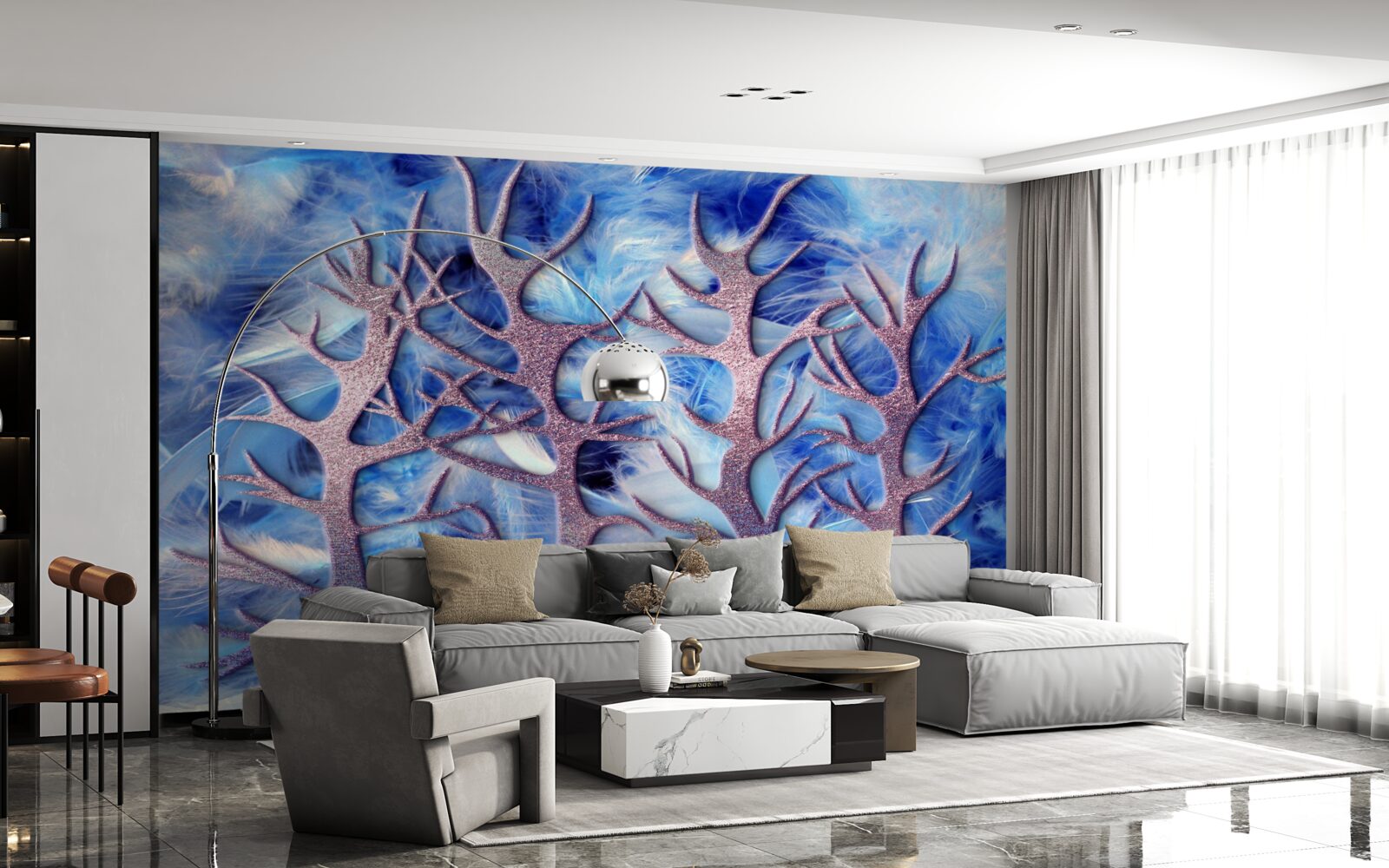 Фотошпалери ліс холодною зимою