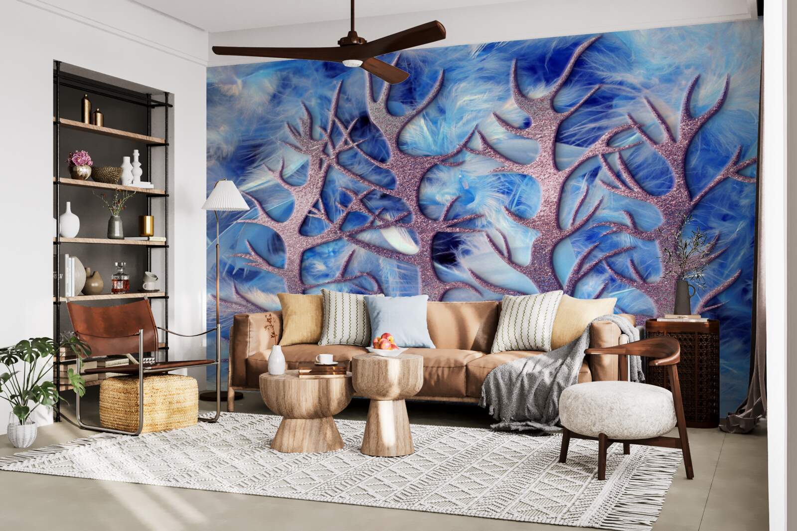 Фотошпалери ліс холодною зимою