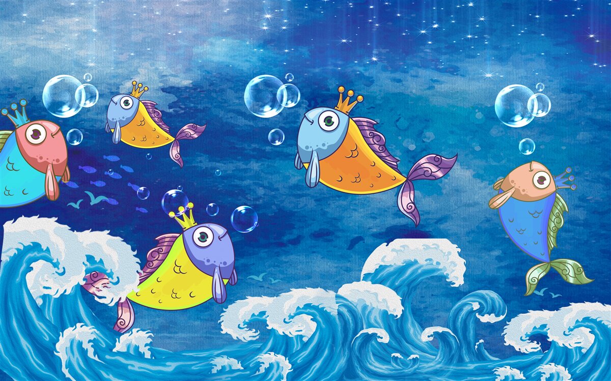Фотошпалери анімовані риби з королівськими діадемами