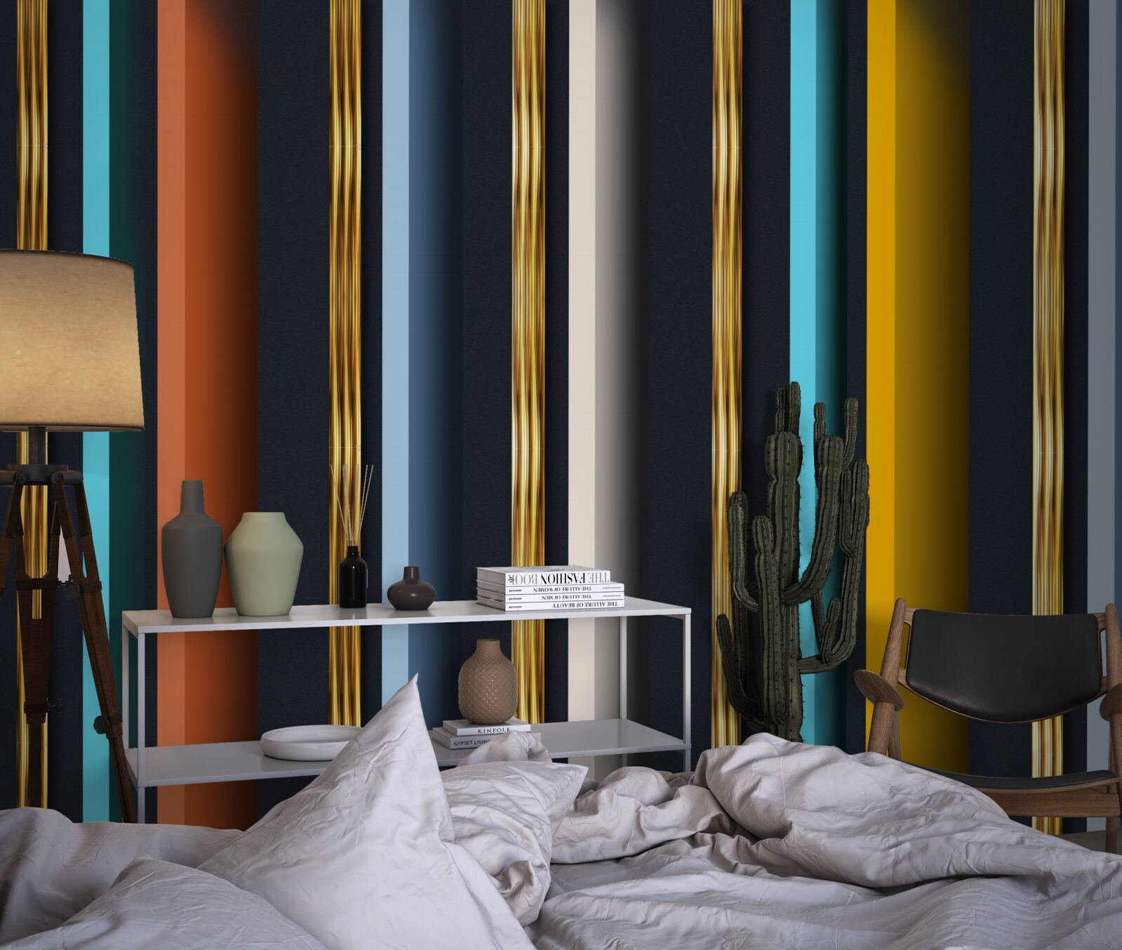 Фотошпалери вертикальні лінії різних кольорів