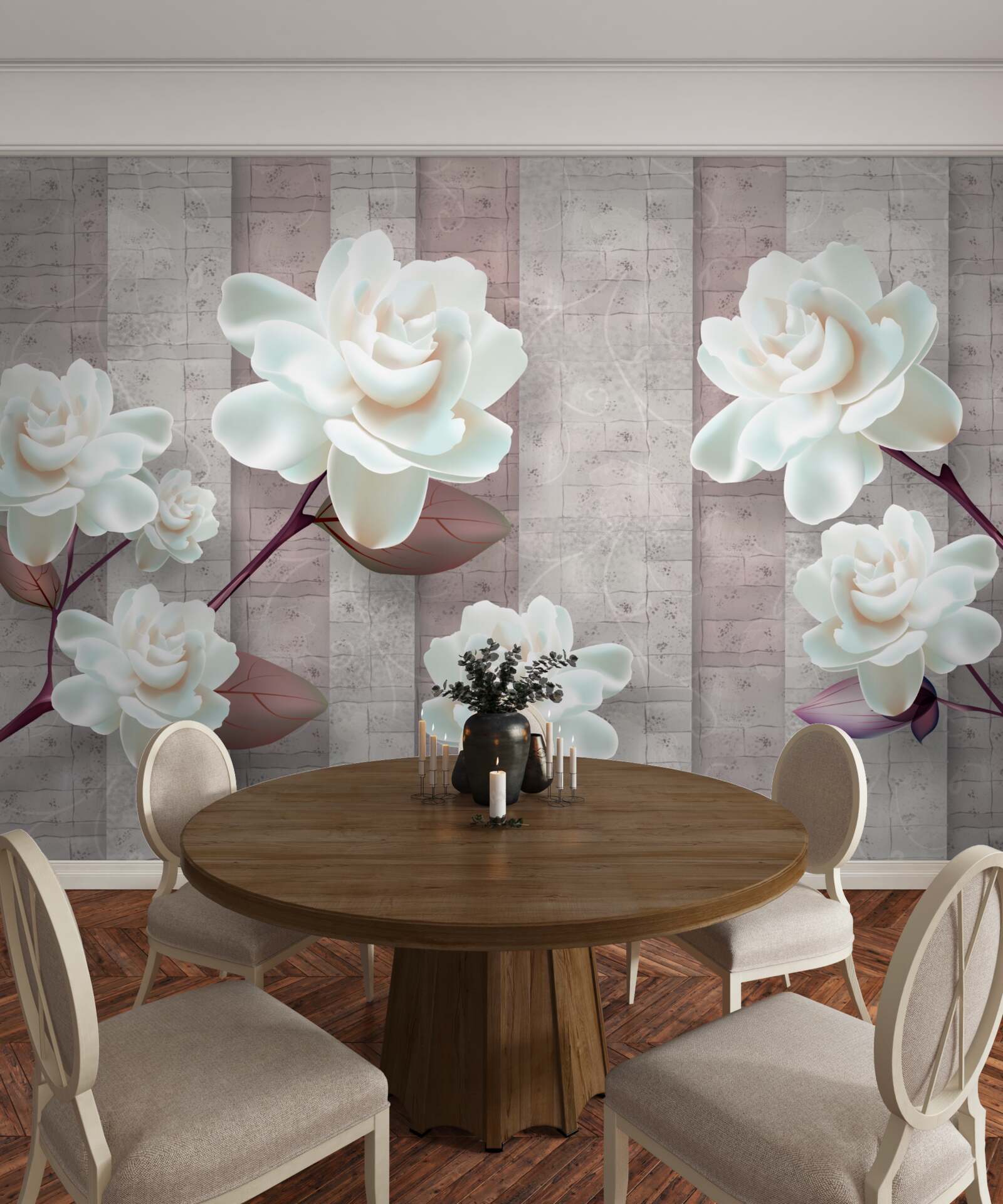 Фотошпалери квіти біліші за сніг на гілках