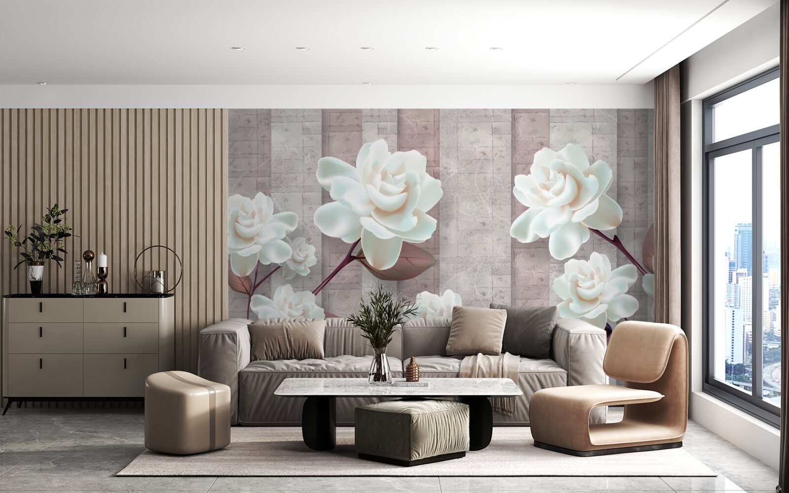 Фотошпалери квіти біліші за сніг на гілках