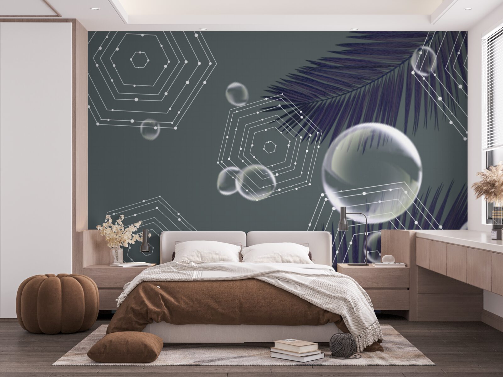 Фотошпалери геометрія та форми листя