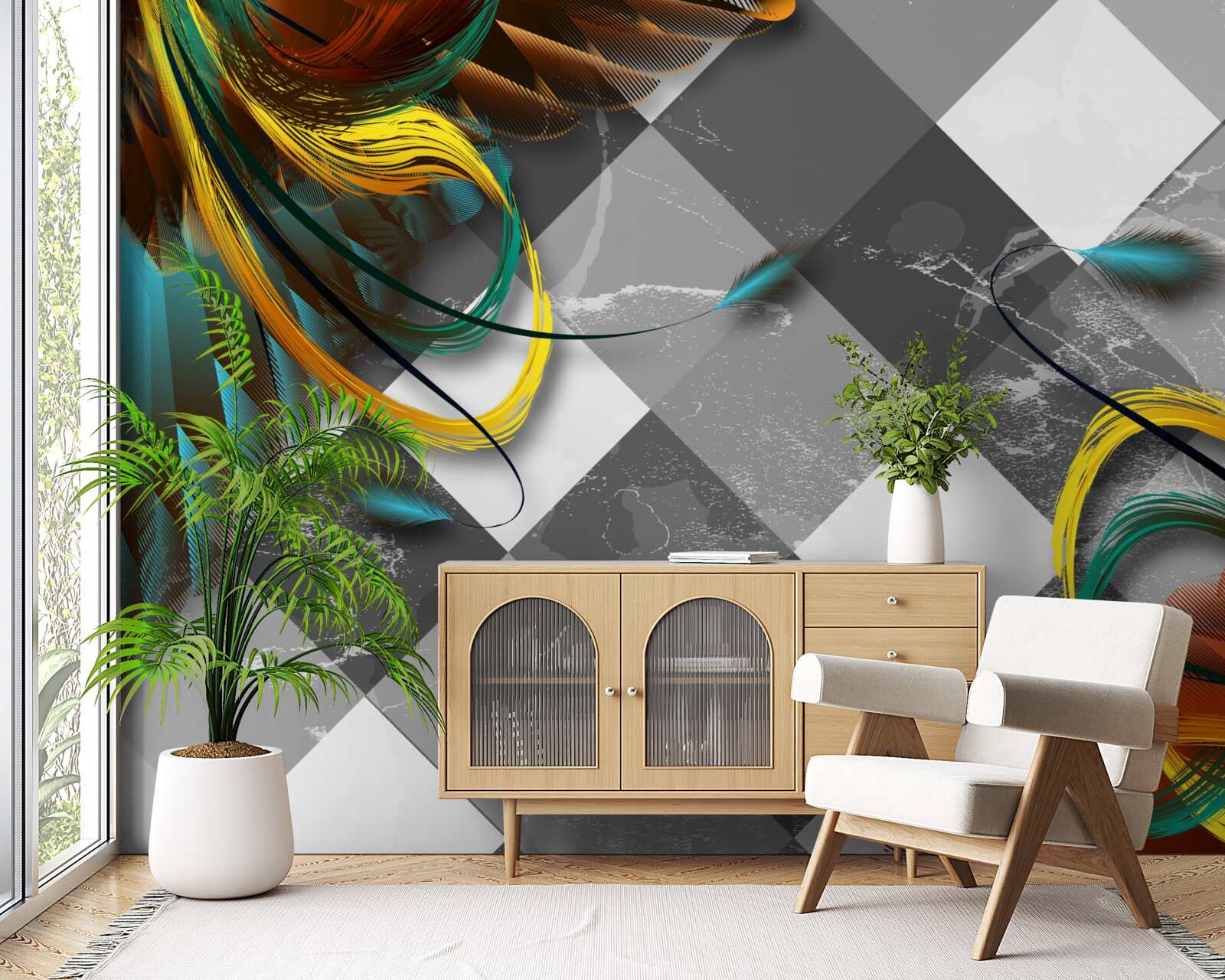 Фотошпалери як райські птахи