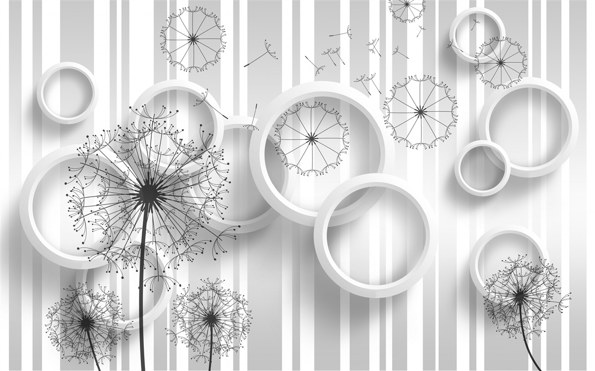 Фотошпалери білі ділянки та багатоніжки на вицвітаючому тлі