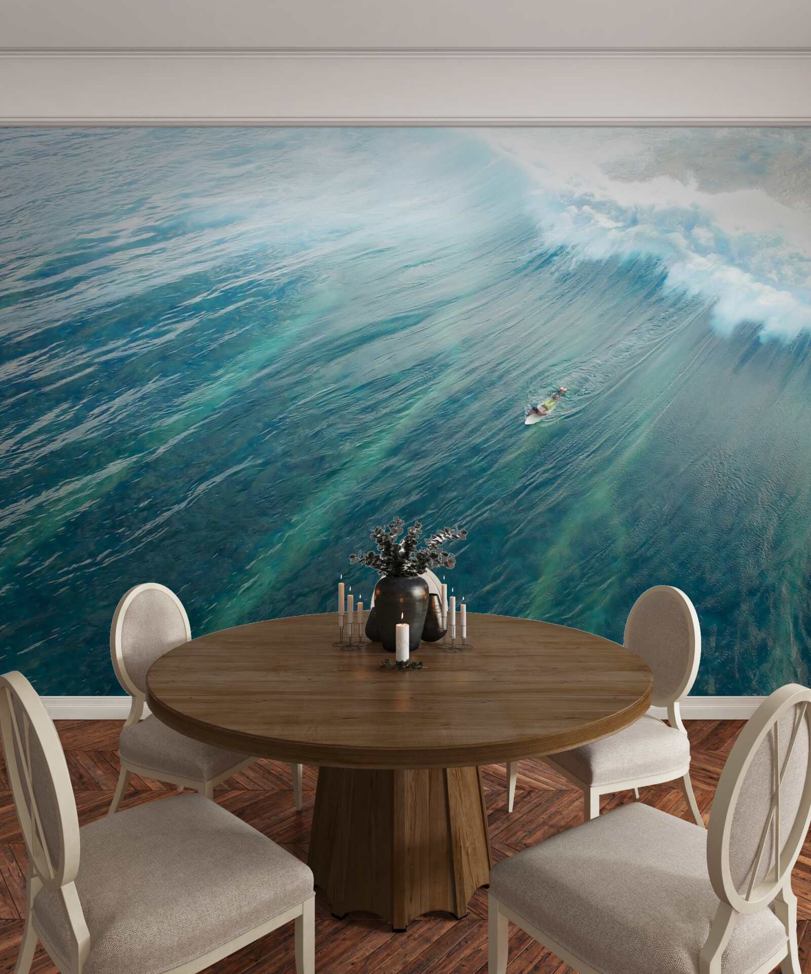 Фотошпалери подолання океанських хвиль за допомогою серфінгу