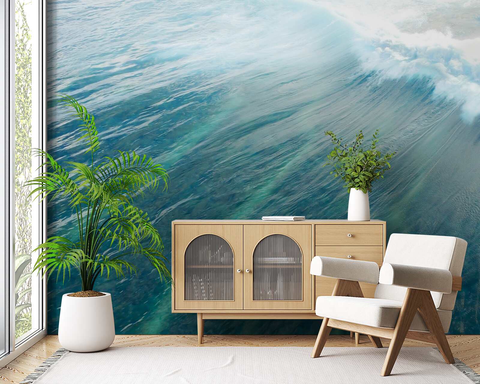 Фотошпалери подолання океанських хвиль за допомогою серфінгу