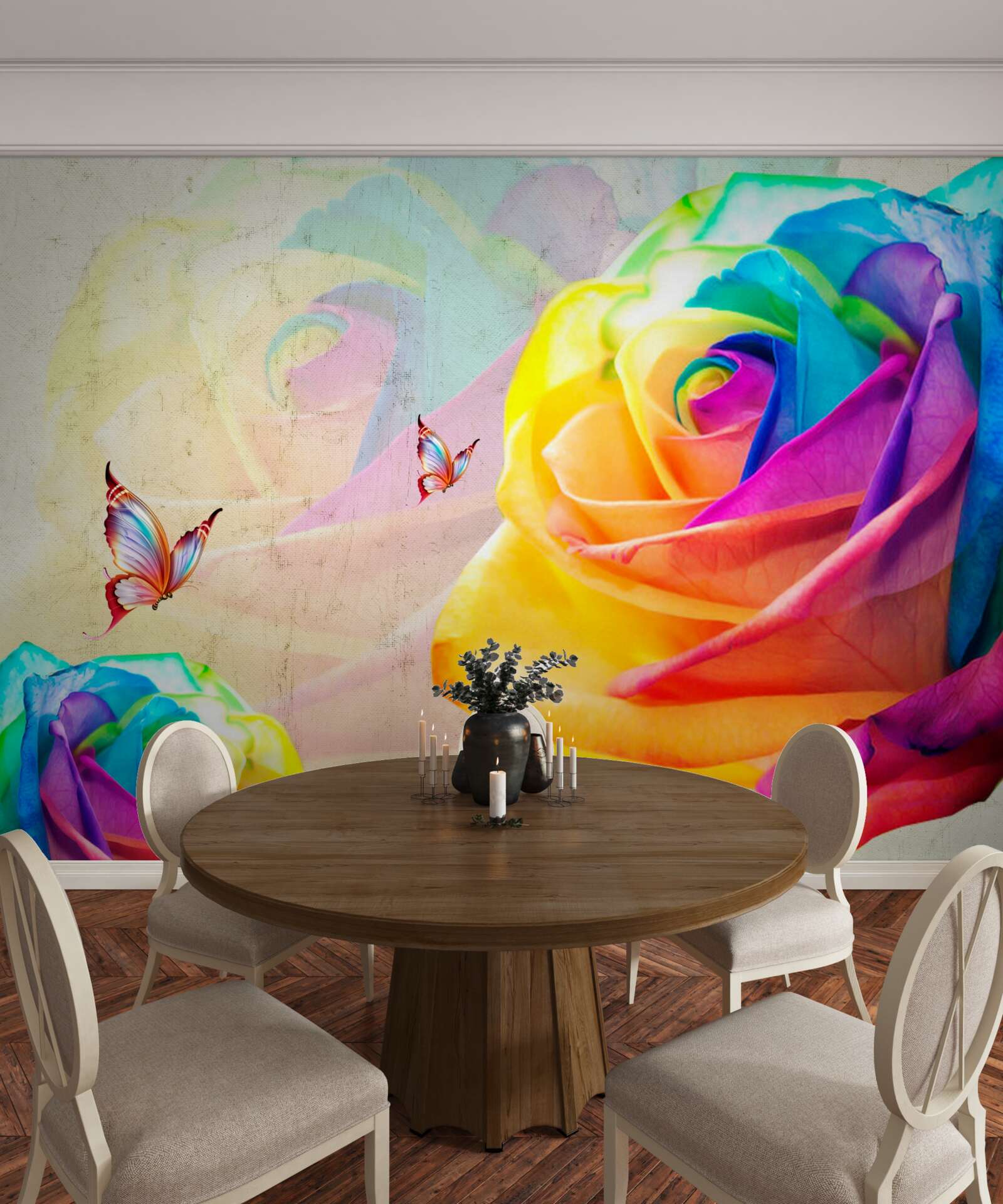 Фотошпалери райдужна троянда