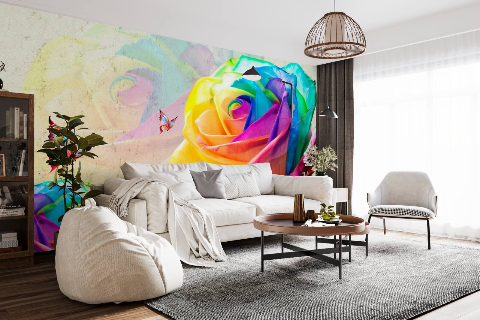 Фотошпалери райдужна троянда