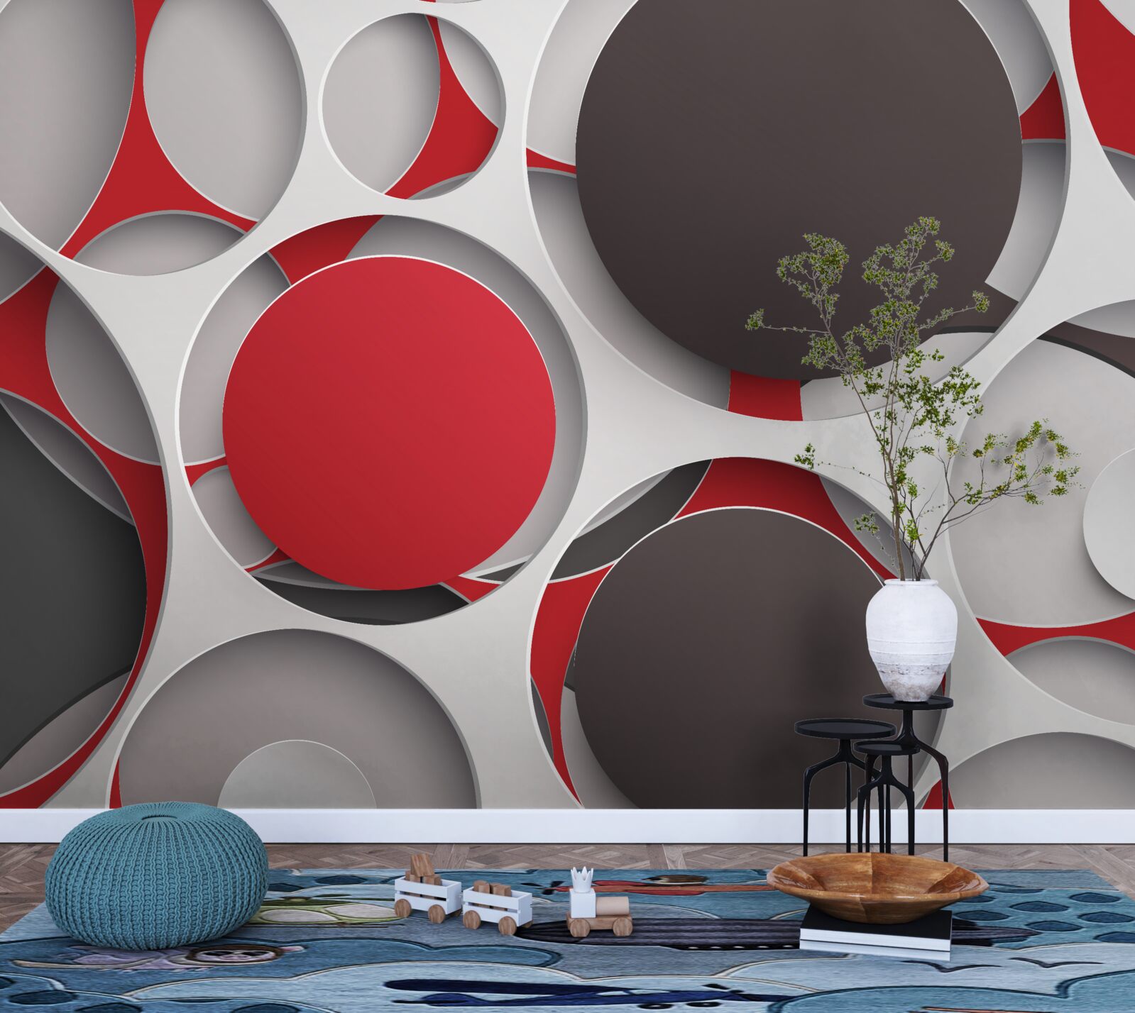 Фотошпалери сітка з кольоровими колесами