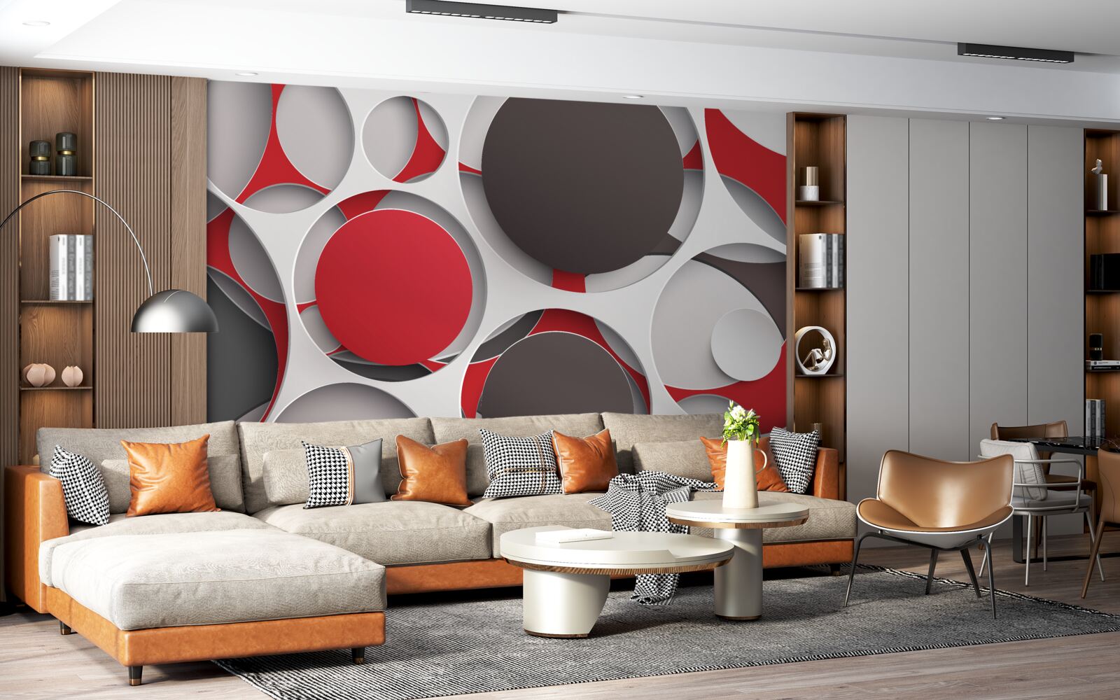 Фотошпалери сітка з кольоровими колесами