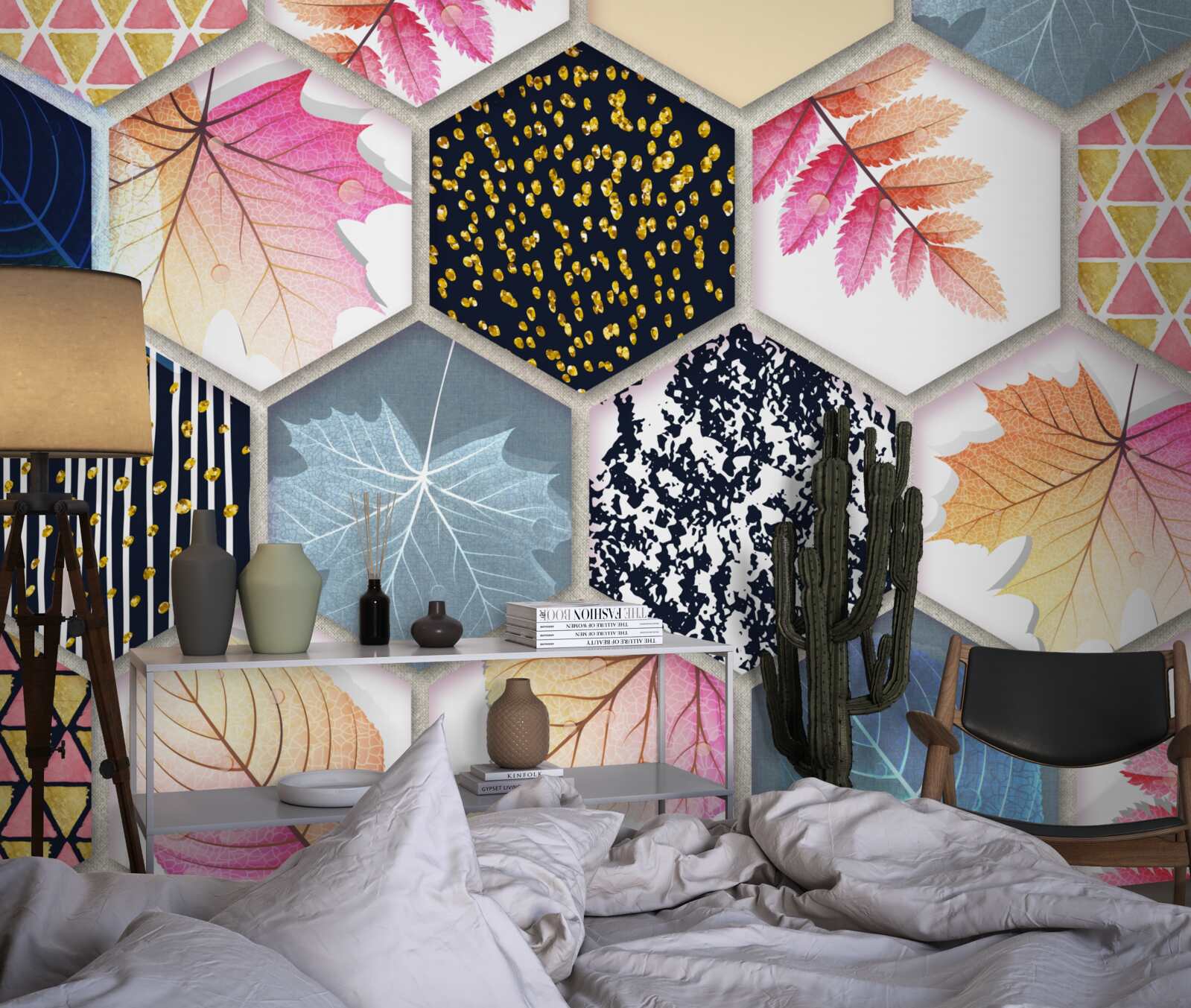 Фотошпалери мозаїка з осіннього листя