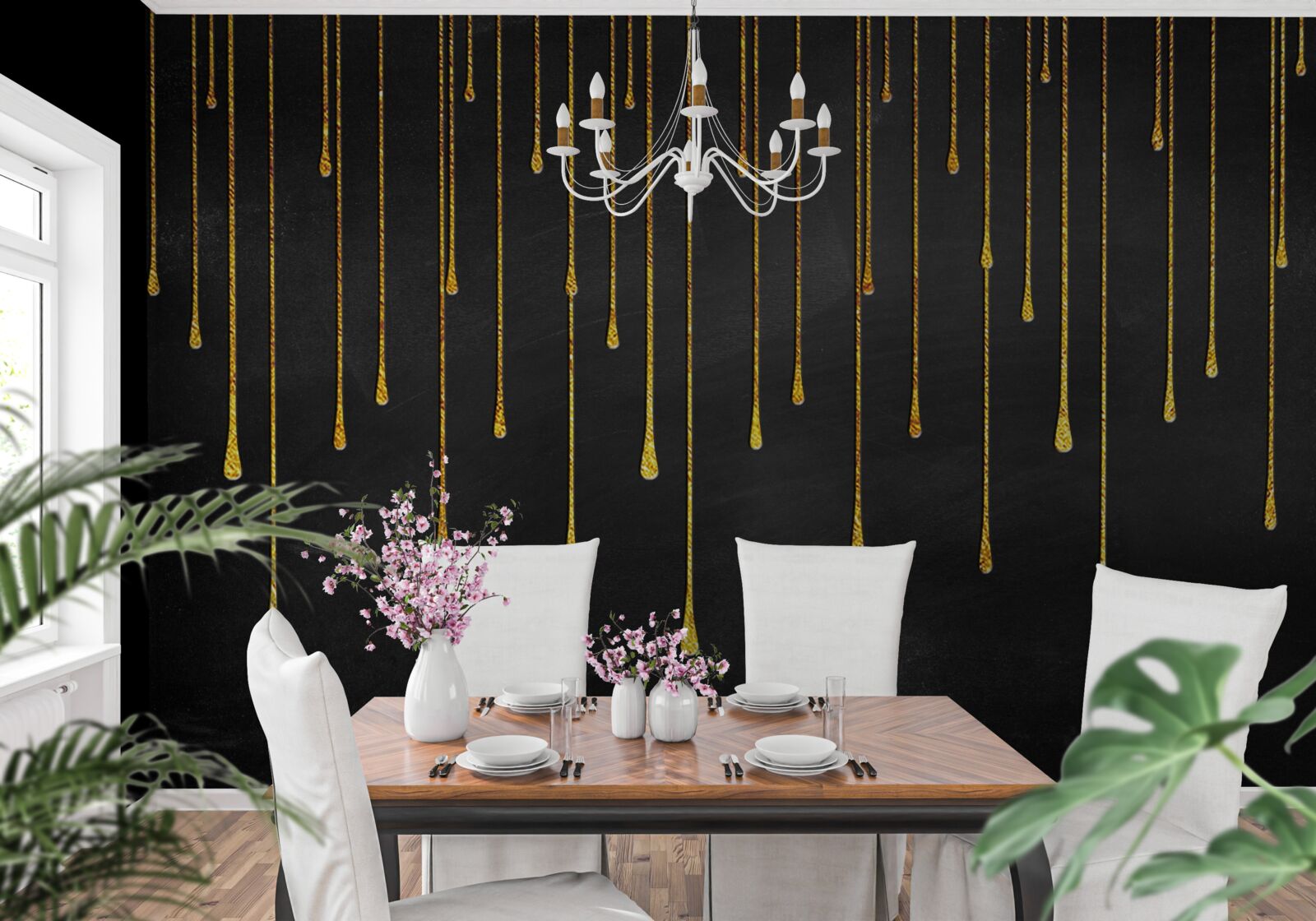 Фотошпалери зірки зменшуються в темряві ночі