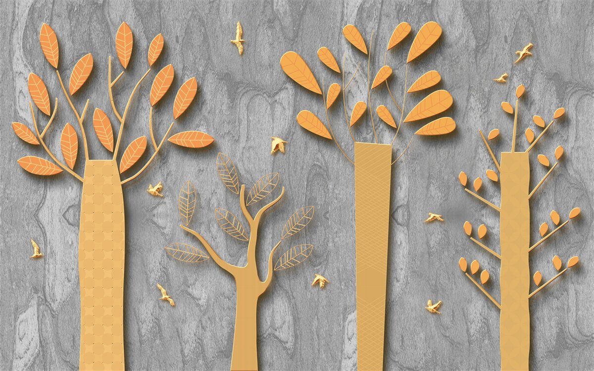 Фотошпалери золота абстракція осіннього лісу