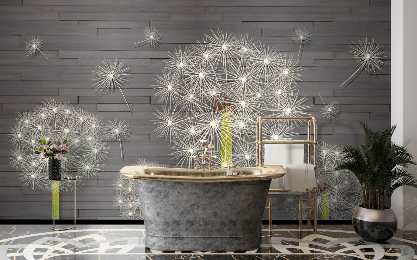 Фотошпалери літні кульбаби