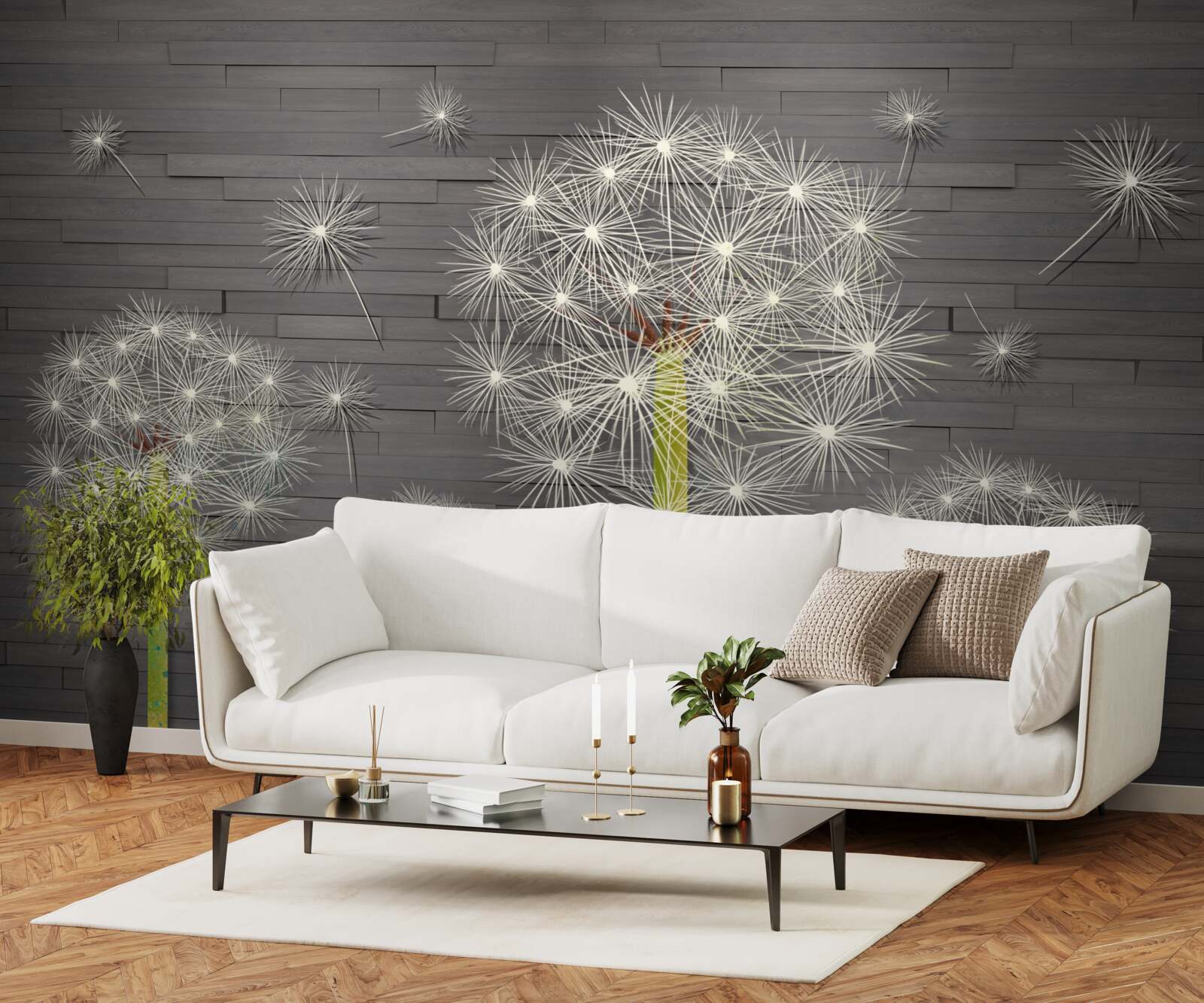 Фотошпалери літні кульбаби